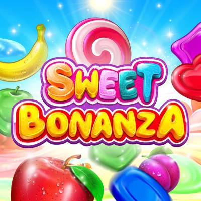Sweet Bonanza online slot game tile available at Captain Jack Casino Canada